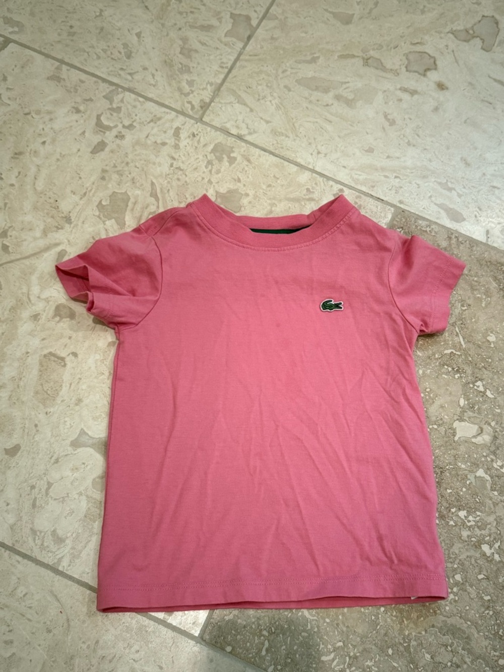 Toddler Girl - Lacoste Pink Short Sleeve Tee - Sz 4